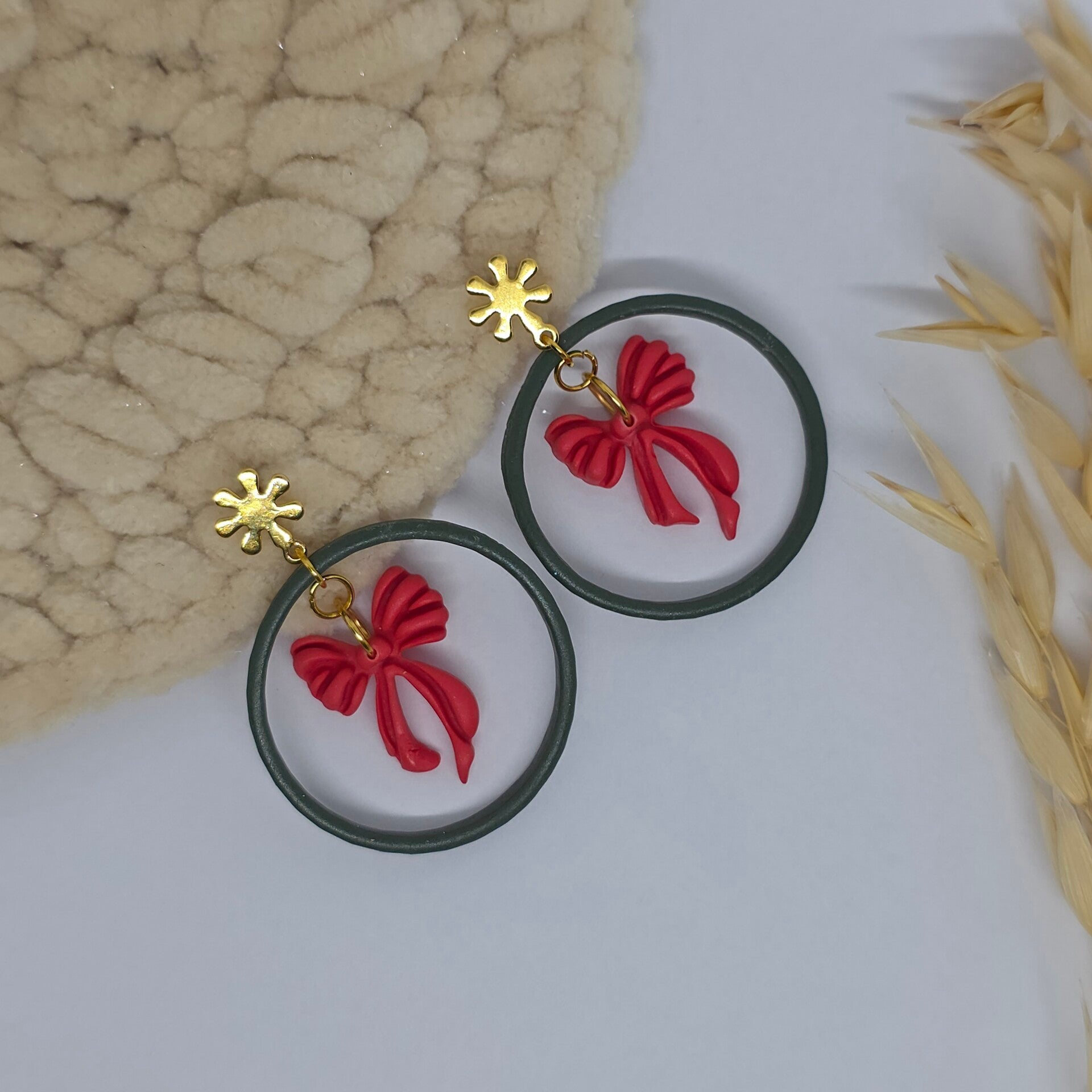 Kerstoorbellen met strik