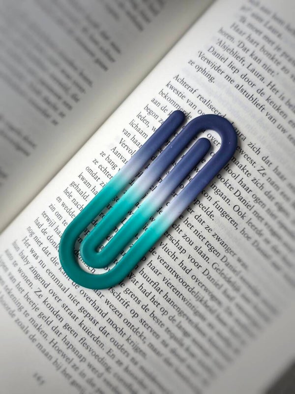 blauwe bladwijzer paperclip