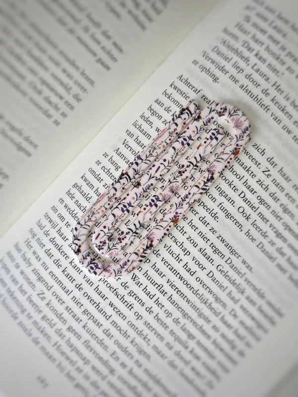 bloemetjes bladwijzer paperclip