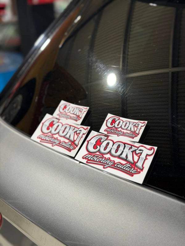 COOKT red slap stickers