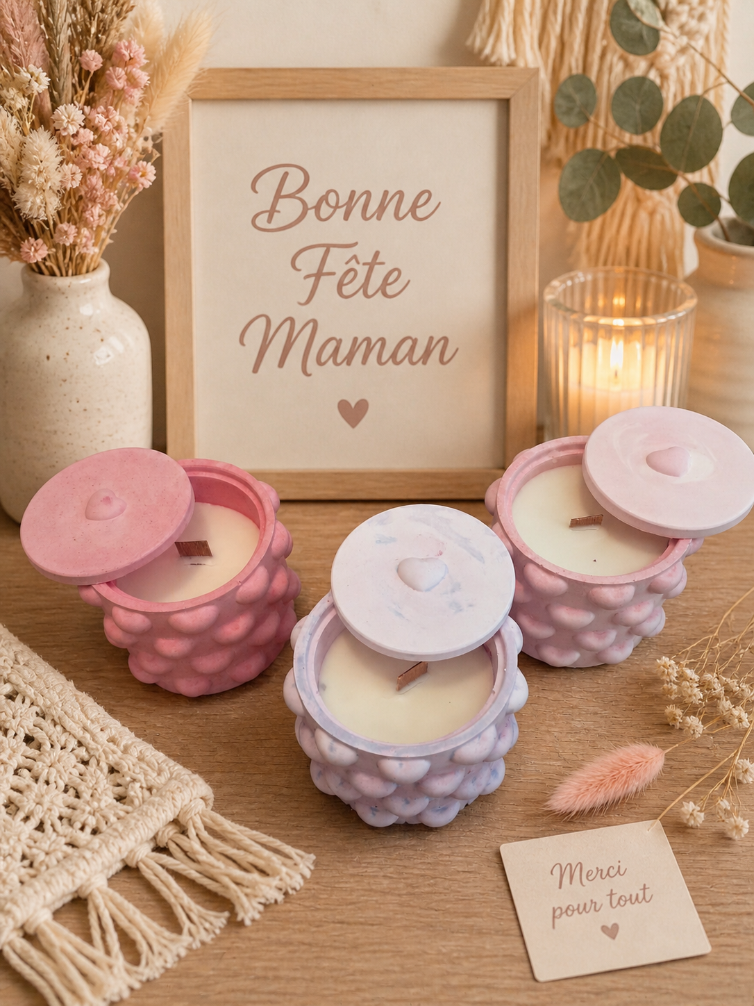 Bougie fêtes des mères