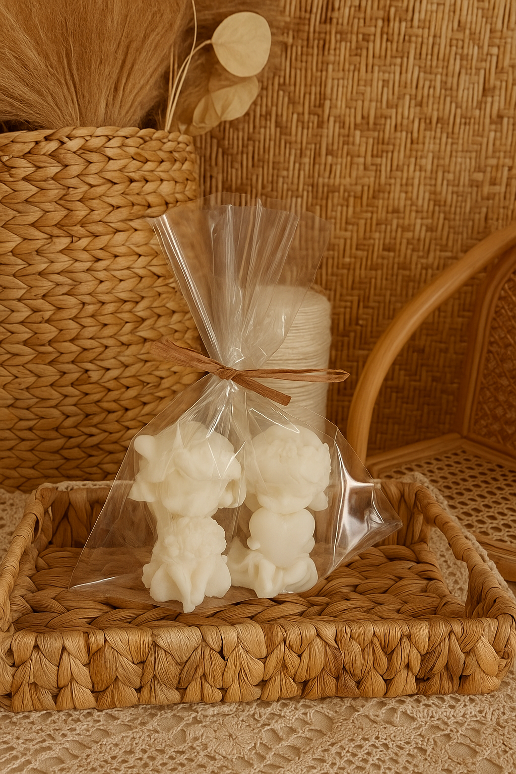 Duo de Bougie petite princesse Ainhoa (sans parfum)