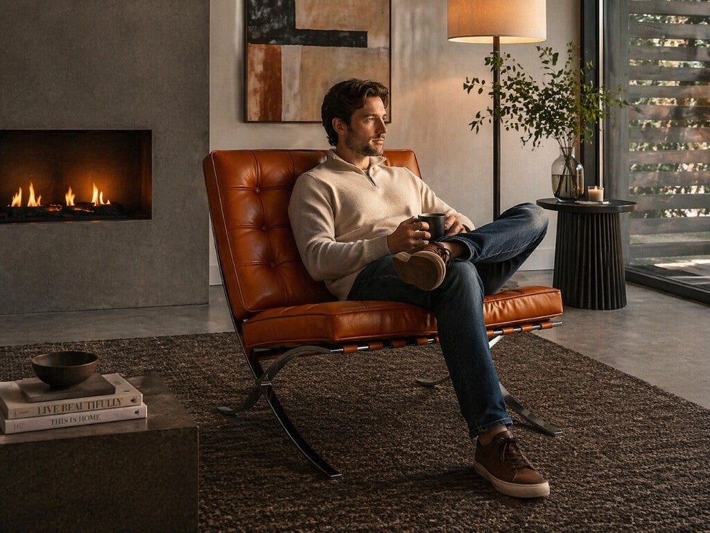 Barcelona Chair Cognac Bruin