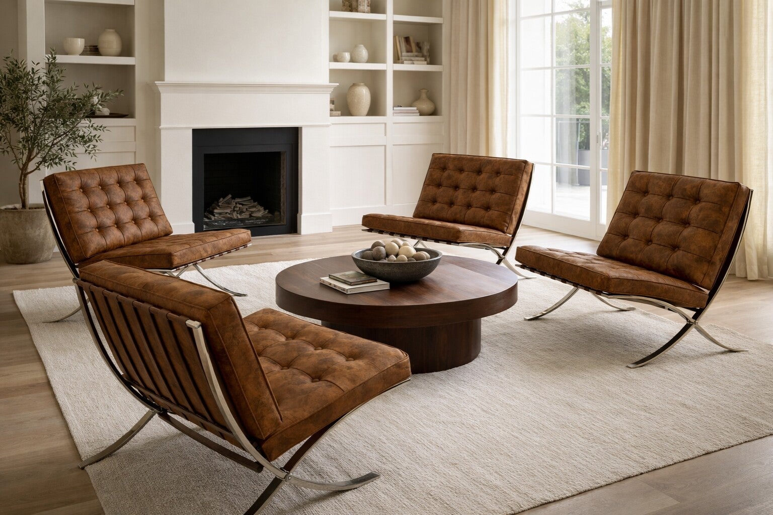 Barcelona Chair Vintage Bruin