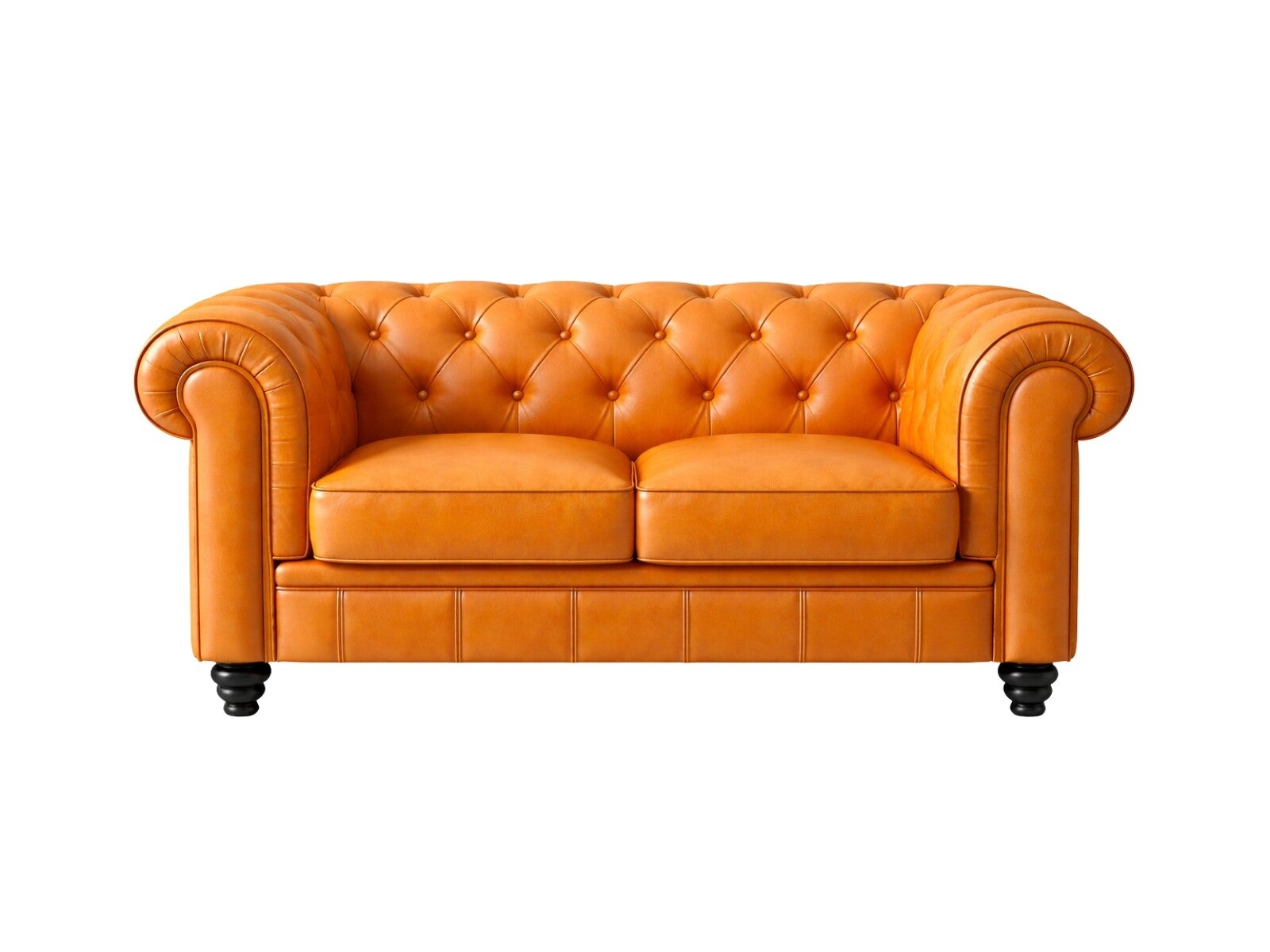 Chesterfield Bank Cognac Geel 2-zits