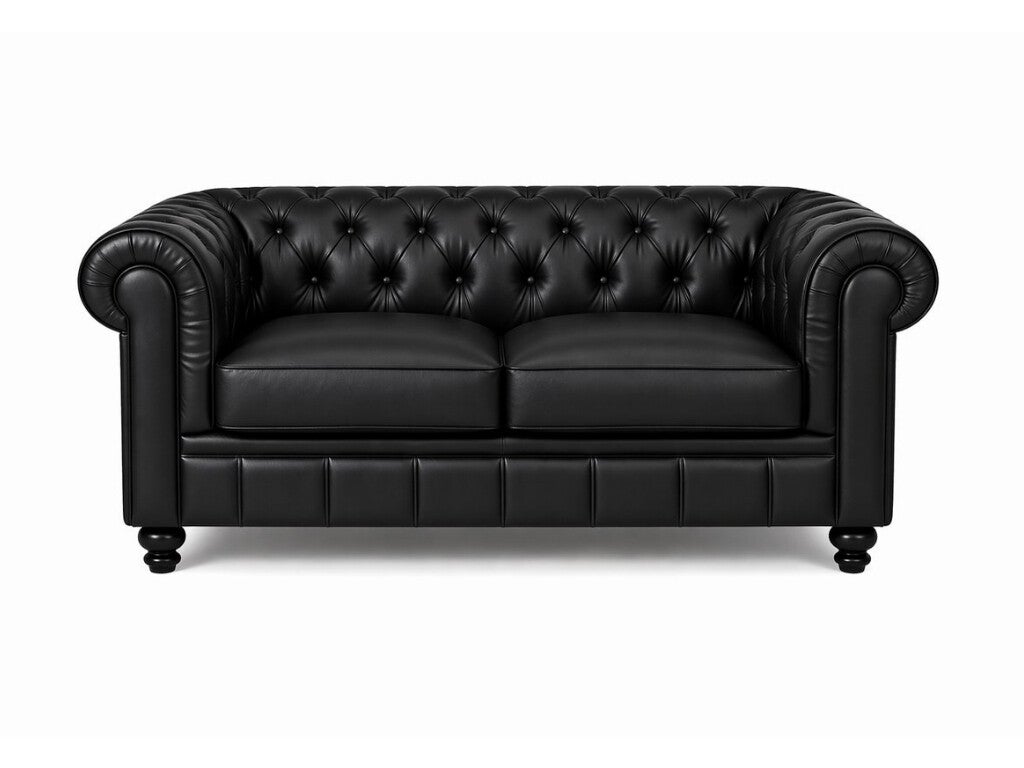 Chesterfield Bank Zwart 2-zits
