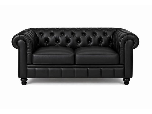 Chesterfield Bank Zwart 2-zits