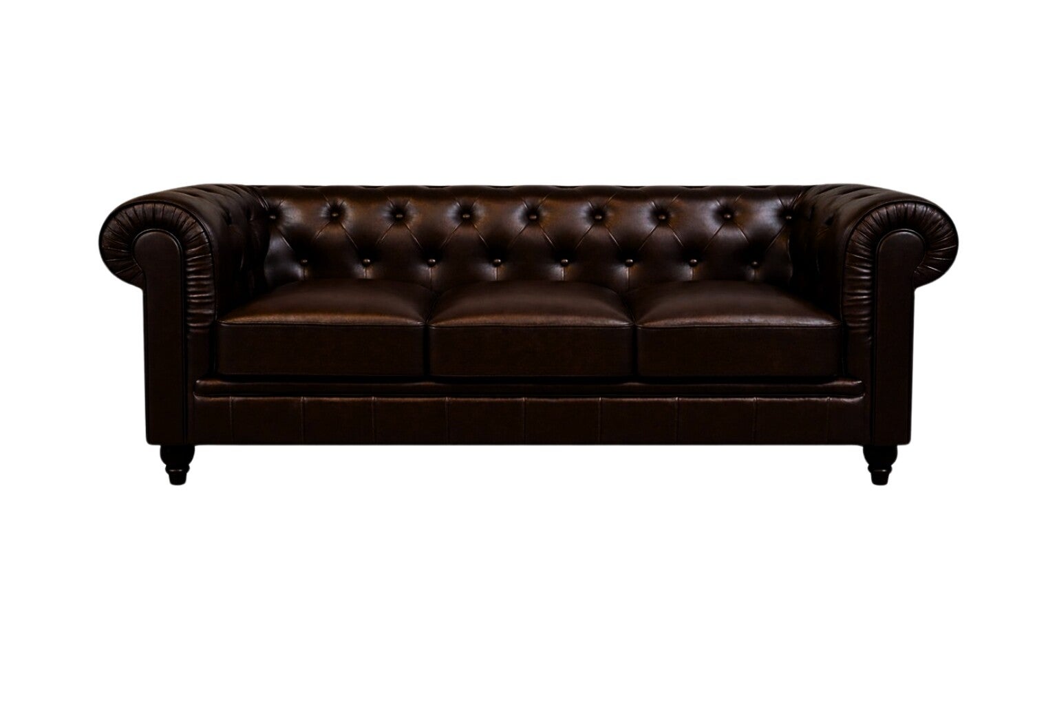 Chesterfield Bank Mokka Bruin 3-zits
