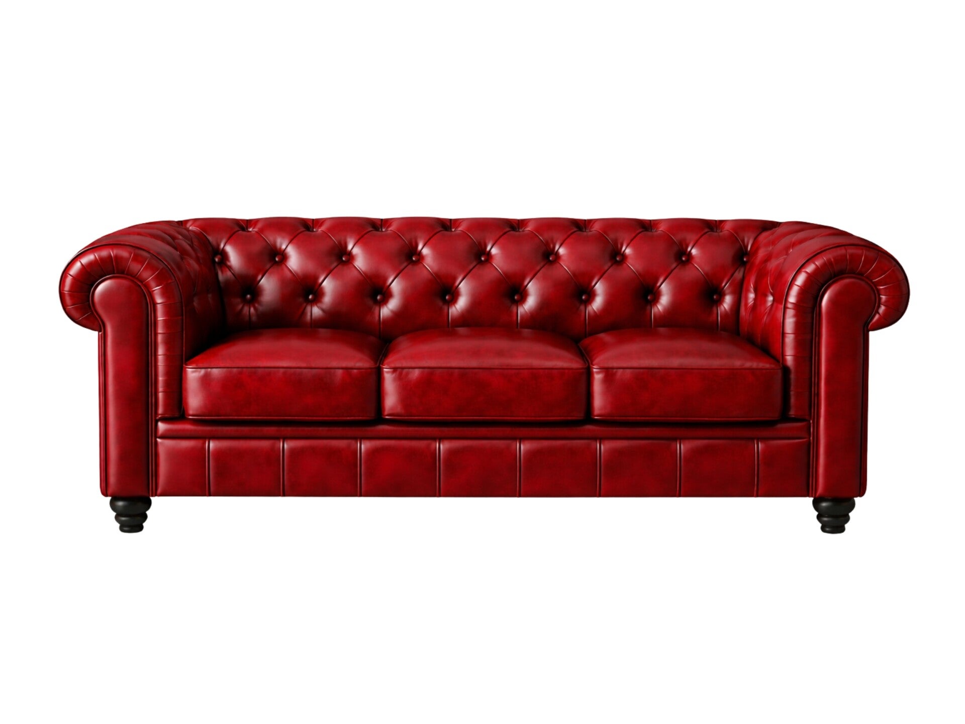 Chesterfield Bank Rood 3-zits