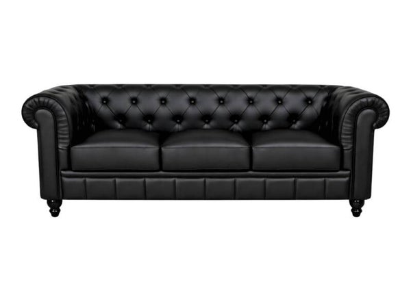 Chesterfield Bank Zwart 3-Zits
