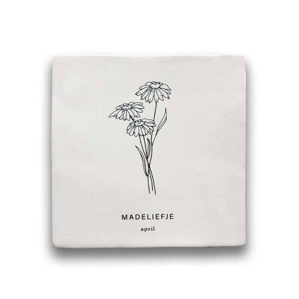 Tegeltje geboortebloem - April