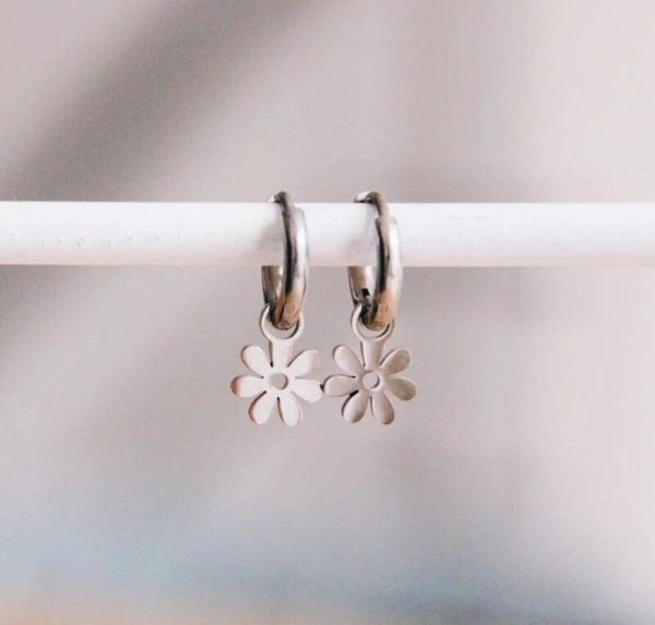 Oorbellen - Daisy Flower (zilver)