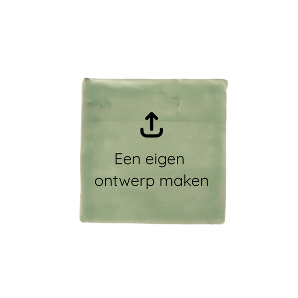 Tegeltje (groen) 10x10cm - Eigen tekst