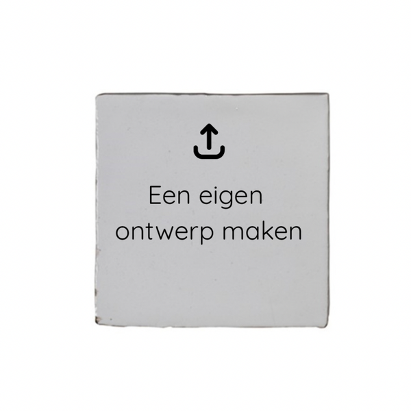 Tegeltje (blanco) - Eigen tekst