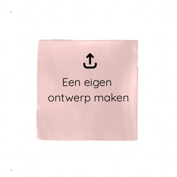 Tegeltje (roze) - Eigen tekst
