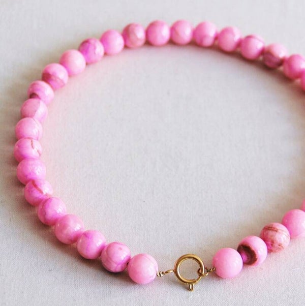 Ketting - Pink Candy (natuursteen)