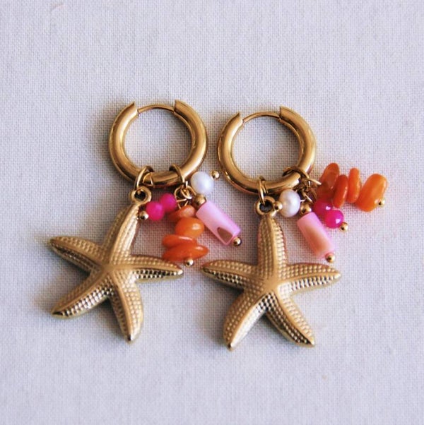 Oorbellen - Coral Kiss