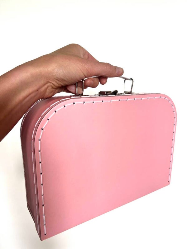 Kinderkoffertje met naam (roze)