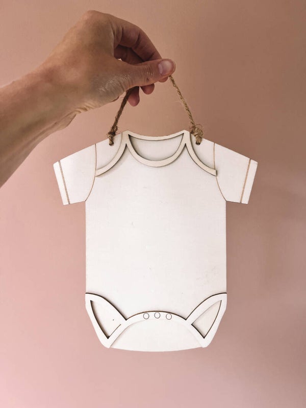 Houten rompertje - Naam / geboortegegevens