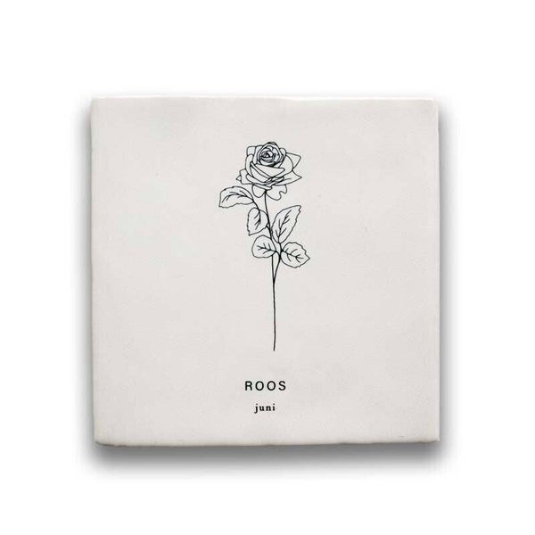 Tegeltje geboortebloem - Juni