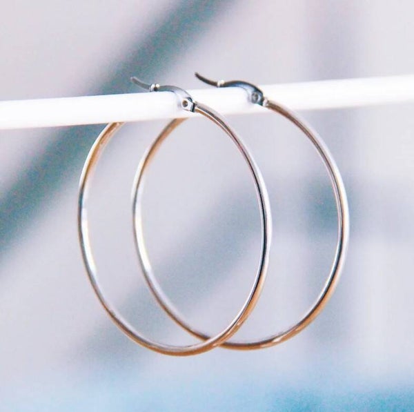 Oorring zilver (RVS)