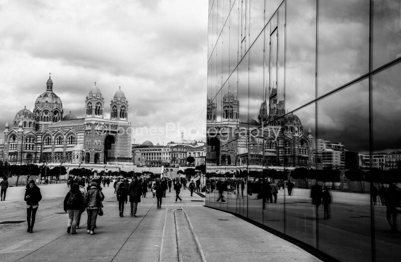 CathedralLaMajorreflectinginMuCem-Marseille-2.jpg