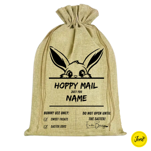 Hoppy Mail Bag - Peeking Bunny 2