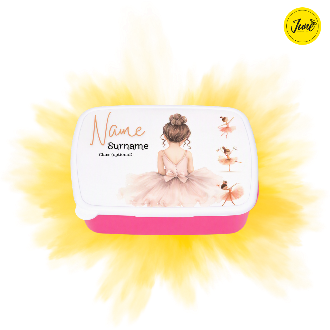 Ballerina - plastic lunch box - Pink