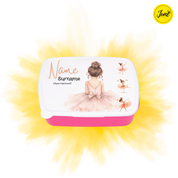 Ballerina - plastic lunch box - Pink