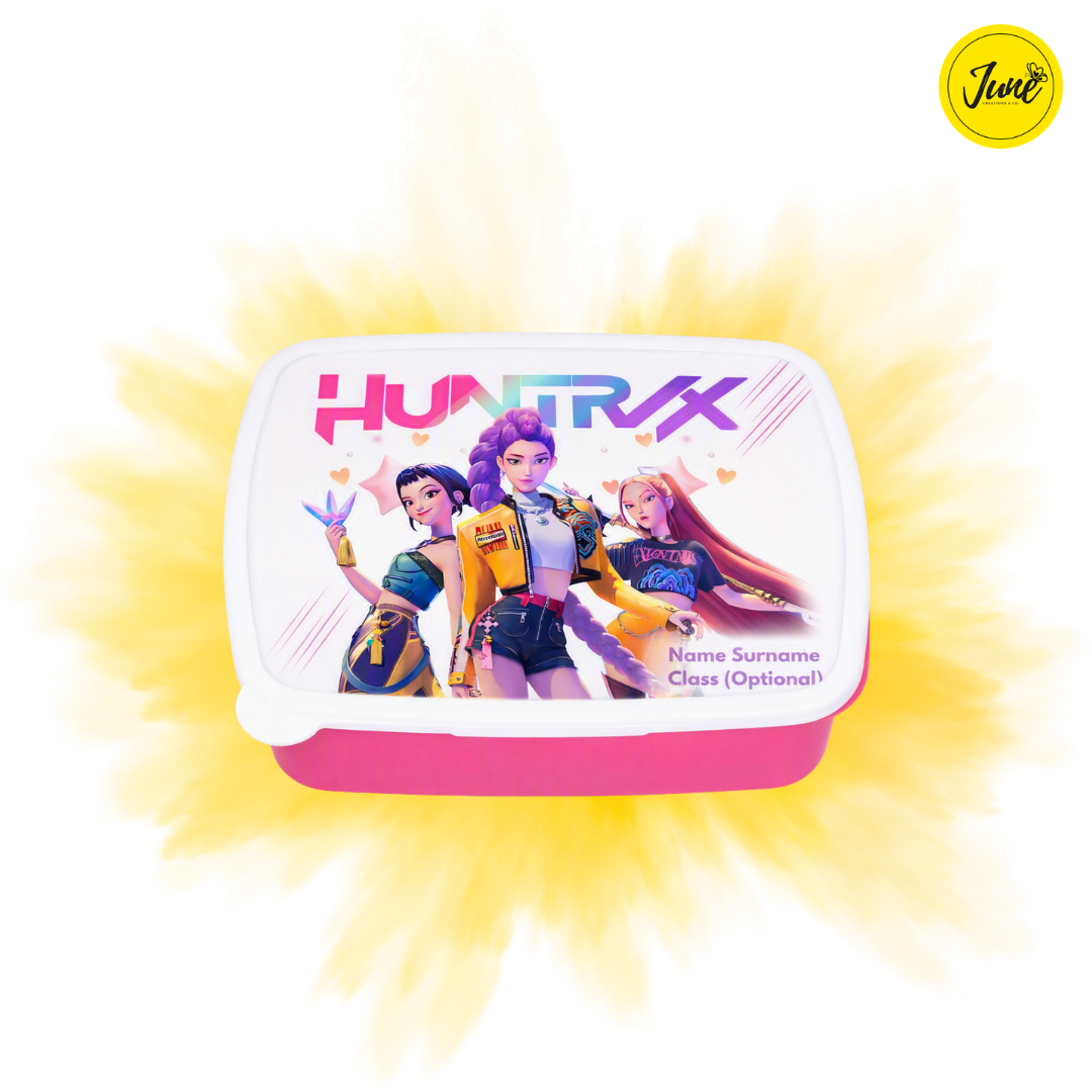 Huntrix - plastic lunch box - Pink