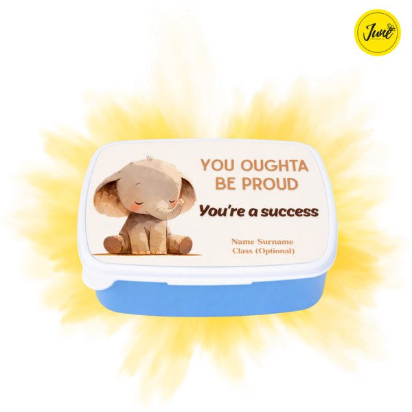 You oughta be proud You're a success - plastic lunch box - Light Blue