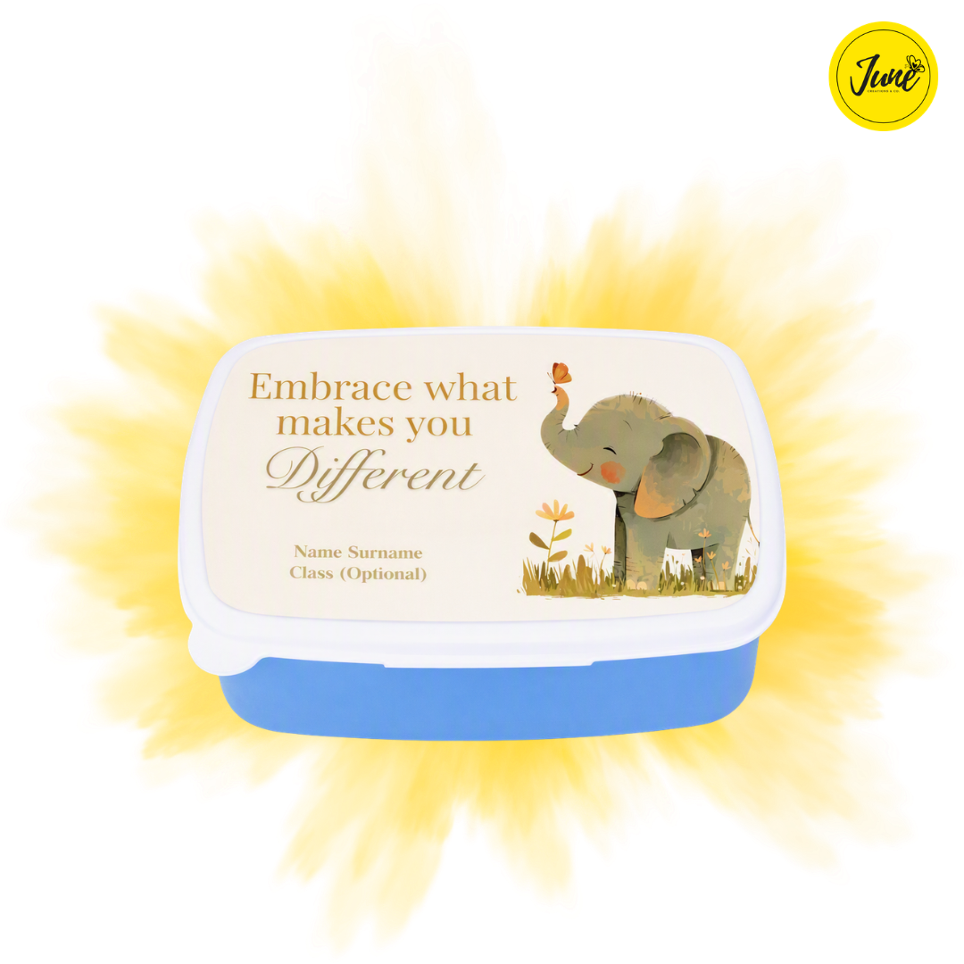 Embrace what makes you Different - plastic lunch box - Light Blue