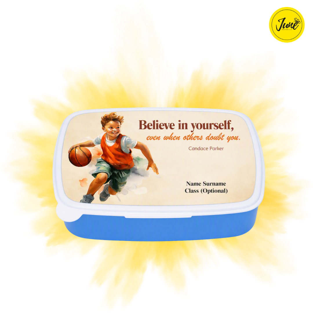 Basketball player (m.) - plastic lunch box - Light Blue