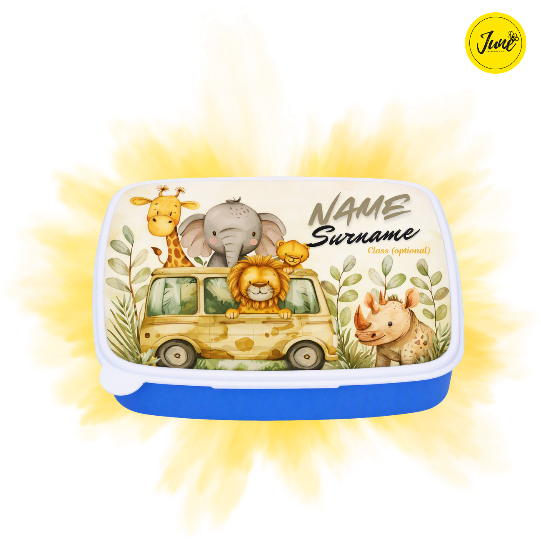 Safari - plastic lunch box - Light Blue