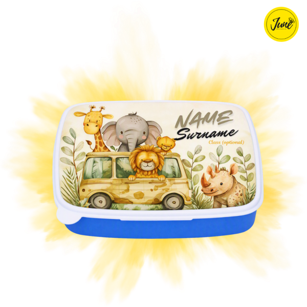 Safari - plastic lunch box - Light Blue
