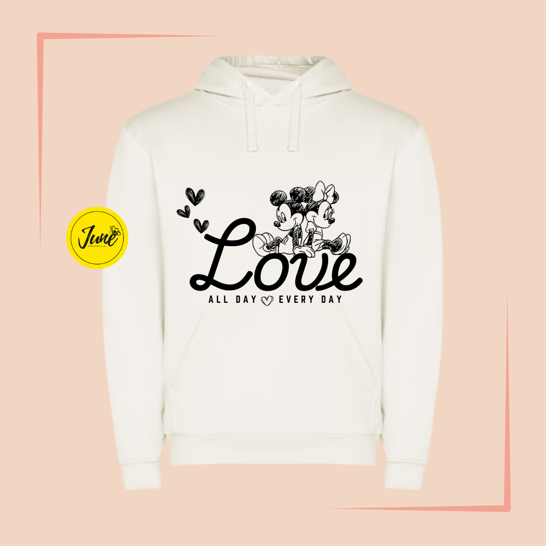 Mickey Mouse and Minnie Mouse LOVE hoodie