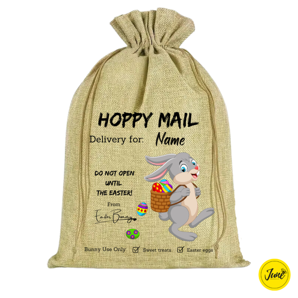 Hoppy Mail Bag with a coloured Bunny