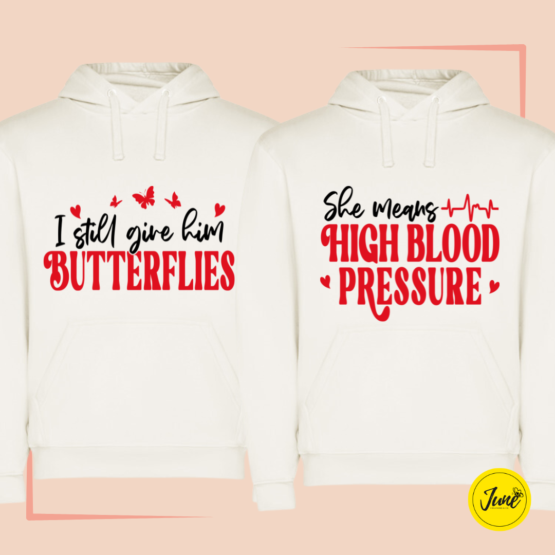 Butterflies /- High Pressure - Couple's matching garment (Valentines)