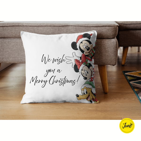 We wish you a Merry Christmas (Mickey/Minnie/Pluto) - Cushion