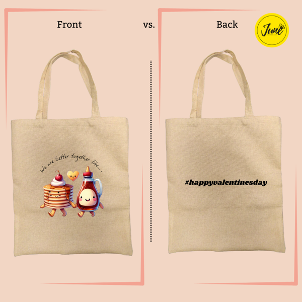 Pancake and Maple Syrup Tote Bag #hashtag