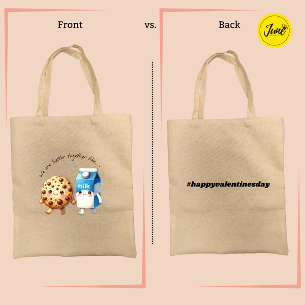 Cookie and Milk Tote Bag #hashtag
