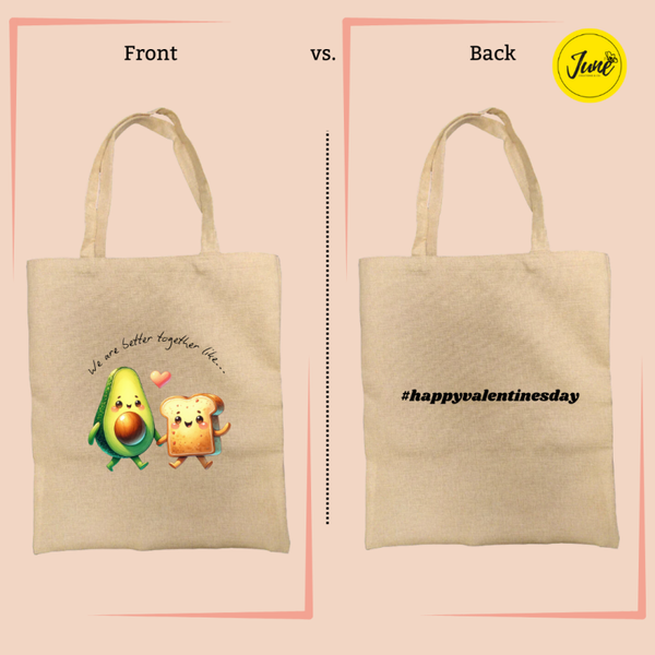 Toast and Avocado Tote Bag #hashtag