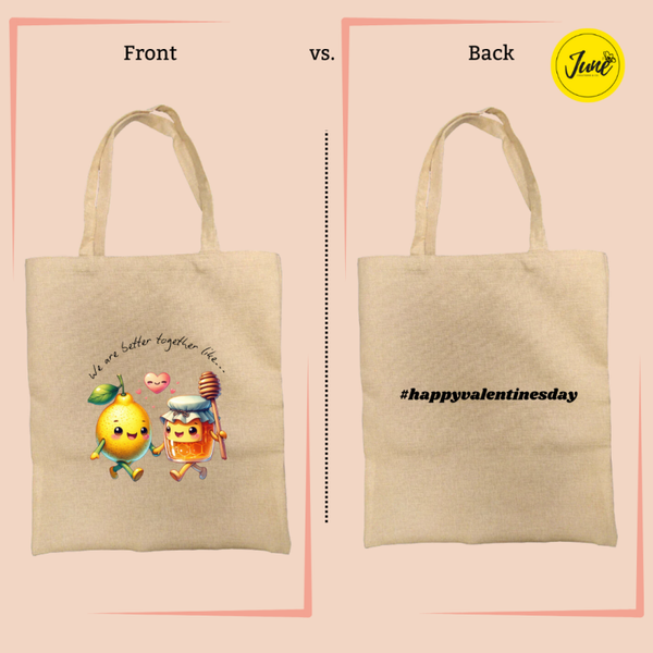 Lemon and Honey Tote Bag #hashtag