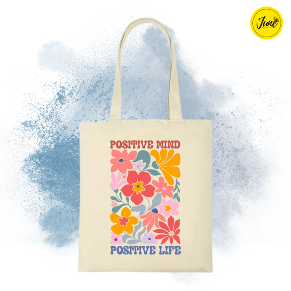 Summer_Positive Mind Positive Life Tote bag