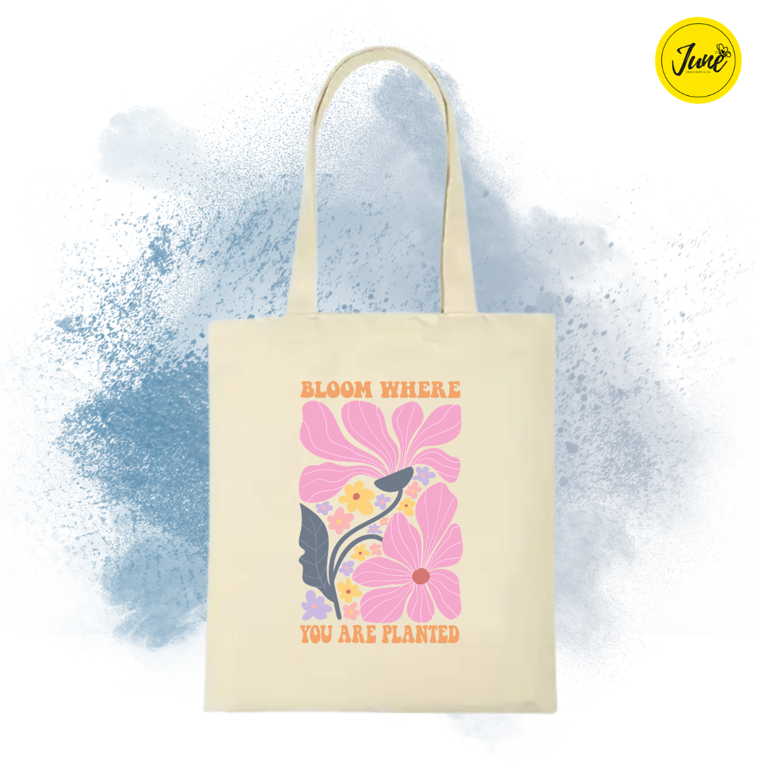 Summer_Bloom where you are planted Tote bag