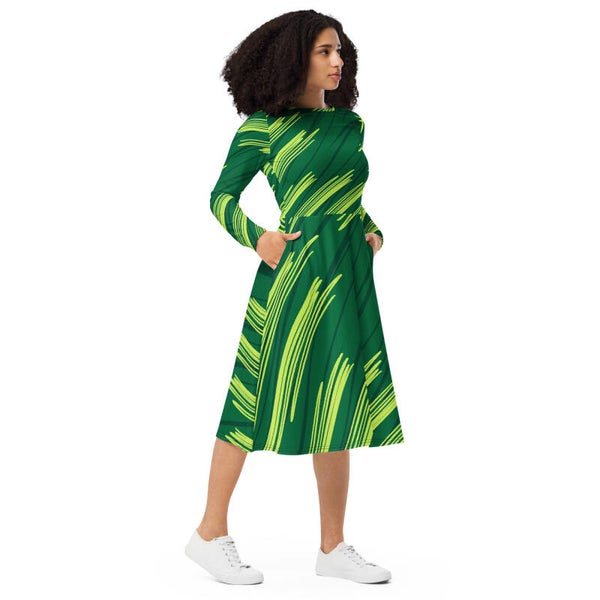 VERTE ROBE LONGUE PUDIQUE