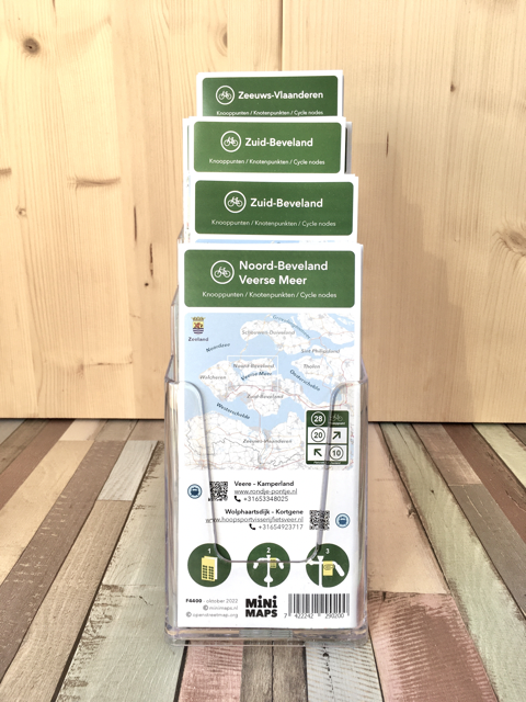 Standaard kaarthouder met vier vakken - voor de standaard Minimaps (1/3 A4 - 99 mm)