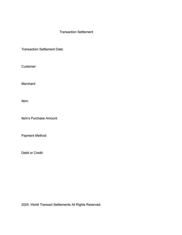 Transaction Settlement