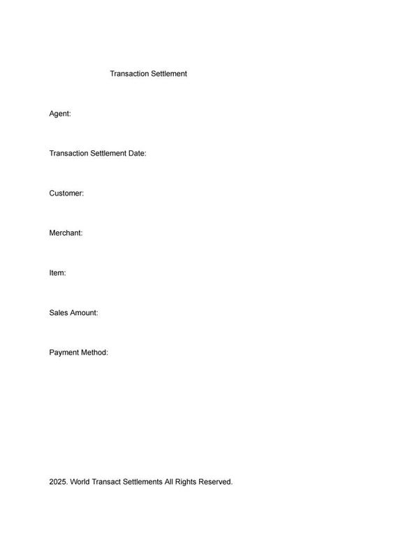 Transaction Settlement