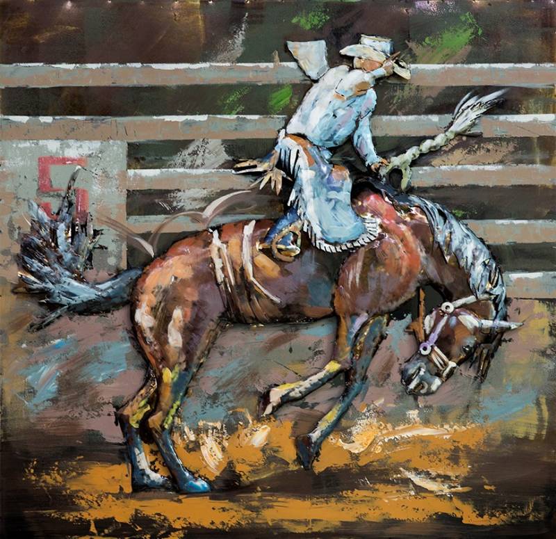 3D Metal Art Schilderij - Western Rodeo 1